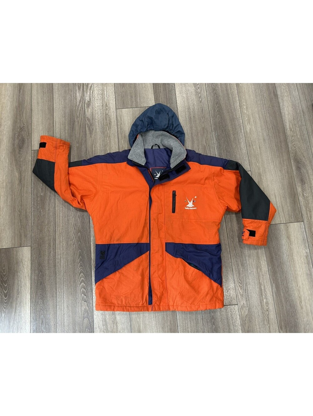 Vintage Helly Hansen Sailing Jacket 90s Size Medium With Packable Hood